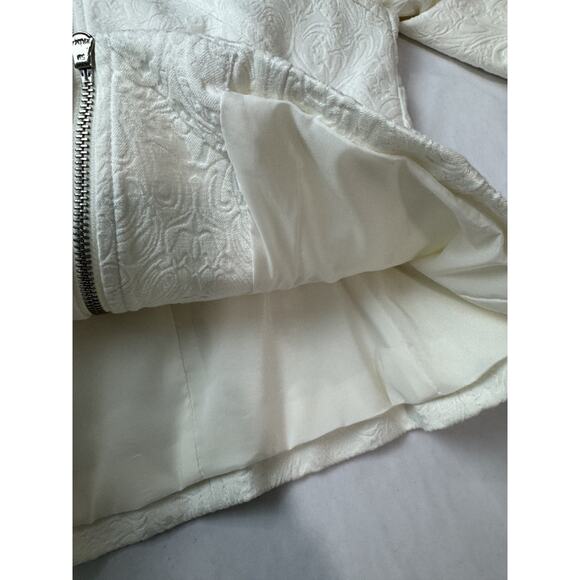 Y2k 2010 Cache Brocade Jacquard Floral Pantsuit Set Cream Zipper Blazer 0 Pant 4 - Picture 16 of 16